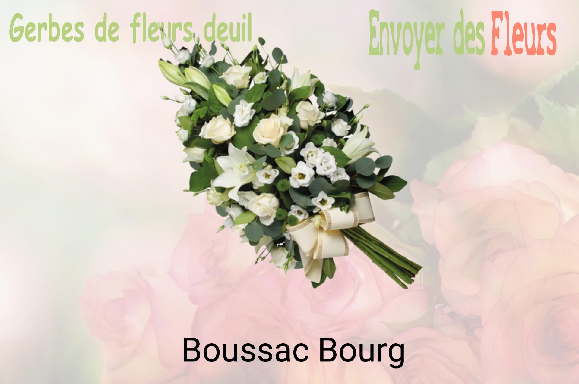 Gerbe de fleurs de deuil livrée à Boussac-Bourg